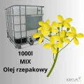 Sprzedam MIX olejów rzepakowych w pojemnikach 1000 litrów, do różnych zastosowań w gospodarstwie. Jeden mauzer to 3000 zł netto + 380...