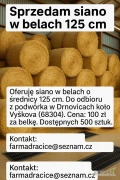 prodej sena ze dvora. Suché skladované pod střechou